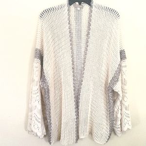 Anthropologie Rosanna Knit Lace kimono  Sweater Grannycore  One Size